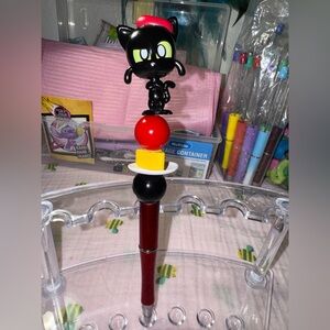 Charming Black and Red Cat Noir Pen